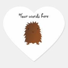 Cute baby bigfoot heart sticker