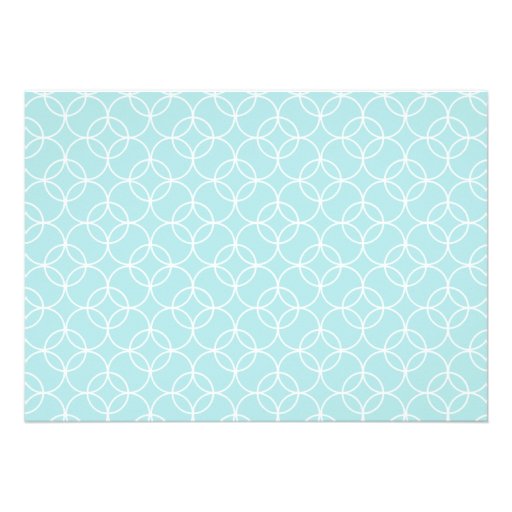 Cute Baby Blue Circles Personalized Invites