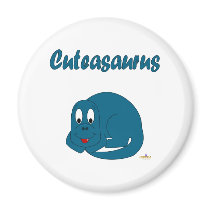 Cute Baby Blue Dinosaur Cuteasaurus magnets