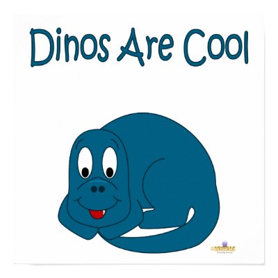 Cute Baby Blue Dinosaur Dinos Are Cool Poster by animalacres
