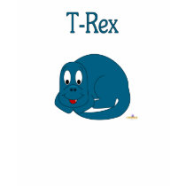 Cute Baby Blue Dinosaur T-Rex t-shirts