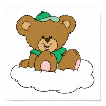 Cute Baby Boy Bear on Cloud posters
