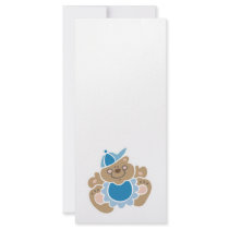 cute baby boy bear rack card