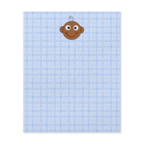 Cute Baby Boy. Blue Check Background. Flyer Design