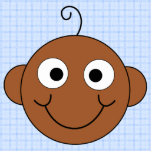 Cute Baby Boy. Blue Check Background. Photo Cut Out