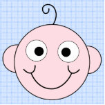 Cute Baby Boy. Blue Check Background. Photo Cutouts