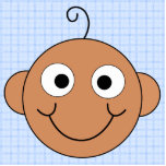 Cute Baby Boy. Blue Check Background. Photo Sculpture