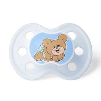 cute baby boy cartoon bear pacifiers Booginhead_pacifier
