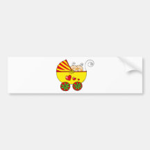 Cute baby boy/girl twins bumper sticker