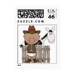 Cute Baby Boy & Horse Pony Custom Western Stamp