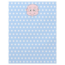 Cute Baby Boy, on blue polka dot pattern. Custom Flyer