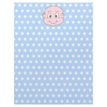 Cute Baby Boy, on blue polka dot pattern. Letterhead Design