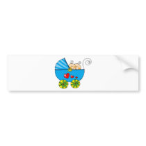 Cute baby boy twins bumper sticker