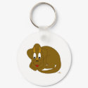 Cute Baby Brown Dinosaur keychains