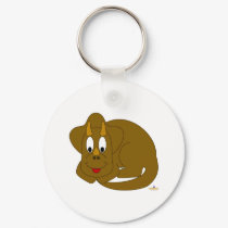 Cute Baby Brown Dinosaur keychains