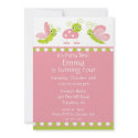 Cute Baby Bugs Birthday Invitation