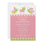 Cute Baby Bugs Birthday Invitation