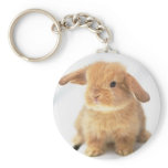 Cute Baby Bunny Happy Easter Design Keychain