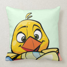 Cute Baby Chick and Easter Eggs Pillow