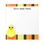 Cute Baby Chick - Orange Stripe Notepads
