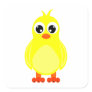Cute Baby Chick Square Stickers