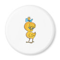 cute baby chick with bow magnets