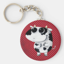 artsprojekt, cow, cute cow, kawaii cow, cute farm, cows, animal, kawaii, cute animal, farm animal, kid cow, cuteness, cute, illustration cow, baby animal, little animal, little cow, baby cow, Chaveiro com design gráfico personalizado