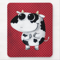 artsprojekt, cow, cute cow, kawaii cow, cute farm, cows, animal, kawaii, cute animal, farm animal, kid cow, cuteness, cute, illustration cow, baby animal, little animal, little cow, baby cow, Musemåtte med brugerdefineret grafisk design