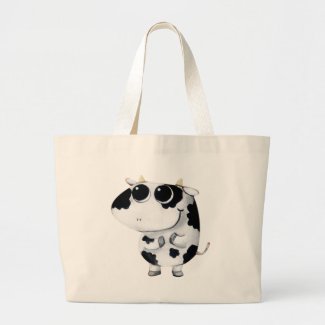 Cute Baby Cow Tote Bag