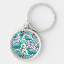Cute Baby Dinosaurs Pattern Keychains