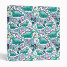 Cute Baby Dinosaurs Pattern Vinyl Binders