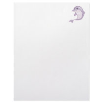 cute baby dolphin personalized letterhead