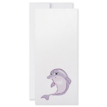 cute baby dolphin full color rack card