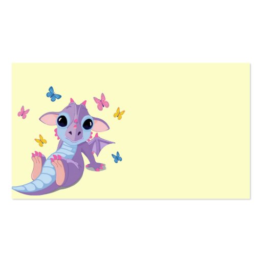 Cute Baby Dragon Business Card (back side)
