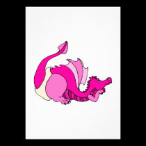Cute Baby Dragon in Diaper invitations