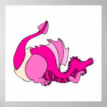 Cute Baby Dragon in Diaper posters