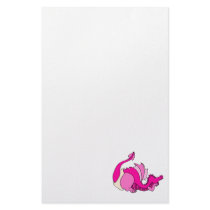 Cute Baby Dragon in Diaper Stationery Paper