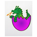 Cute Baby Dragon In Egg Personalized Letterhead