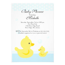 Cute Baby Duck Baby Shower Invitation