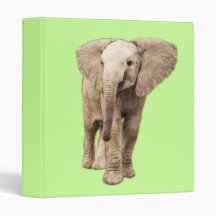 Cute Baby Elephant 3 Ring Binder