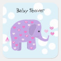 Cute Baby Elephant Baby Shower Sticker