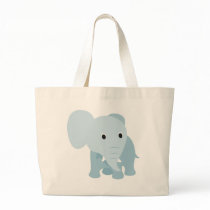 Cute Baby Elephant Tote Bags