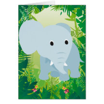 Cute Baby Elephant Card