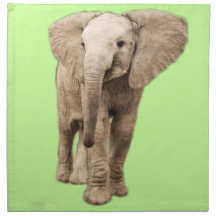 Cute Baby Elephant Cloth Napkin