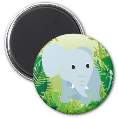Cute Baby Elephant Fridge Magnet