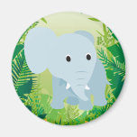 Cute Baby Elephant Fridge Magnet