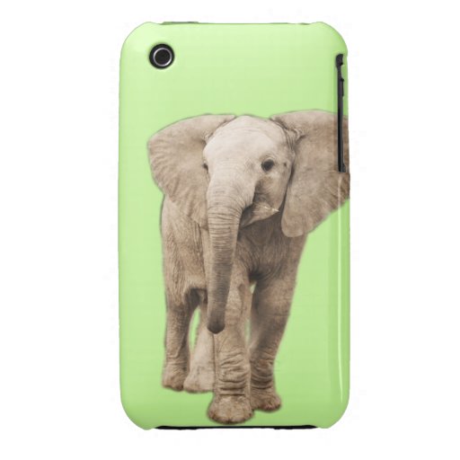 Cute Baby Elephant iPhone 3 Case-Mate Cases