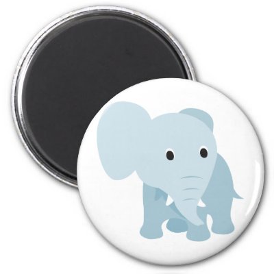 Cute Baby Elephant Magnet