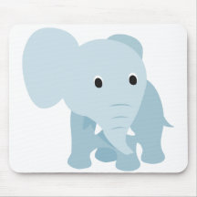 Cute Baby Elephant Mousepads