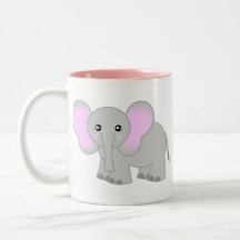 Cute Baby Elephant Mugs